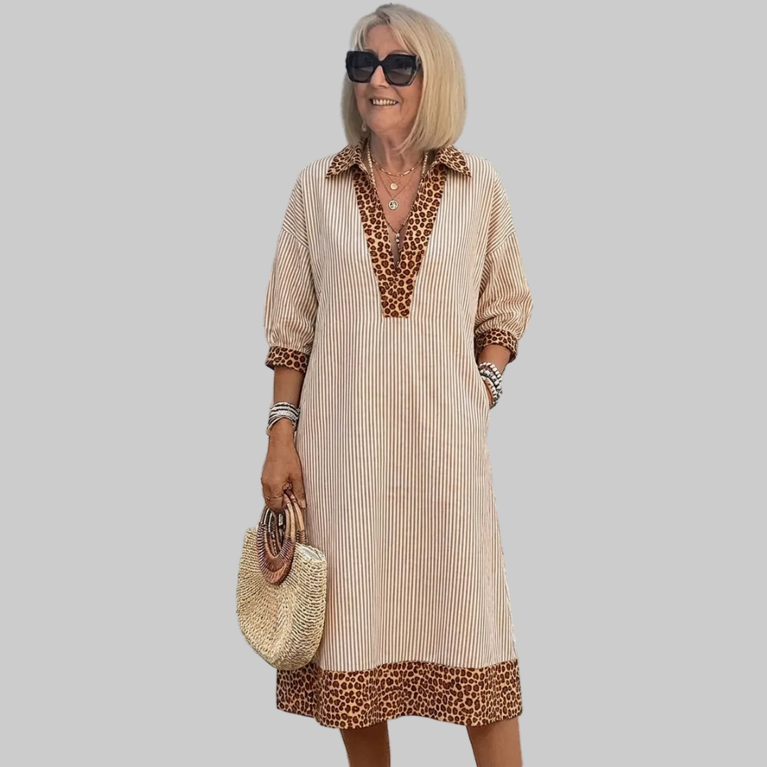 Gaudine™ - Leopard Print Midi Dress