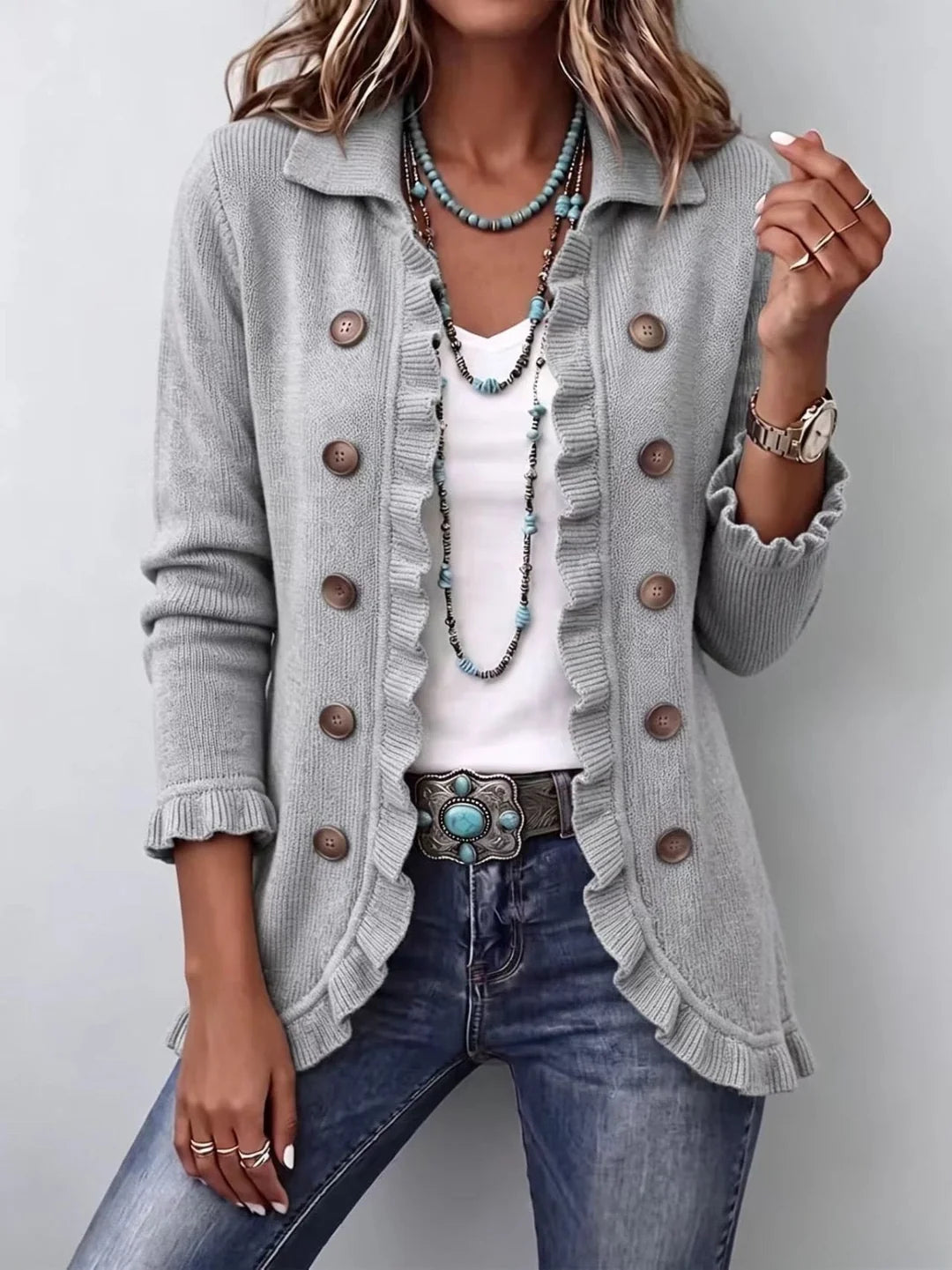 Ascension | Embroidered Jacket with Ruffles