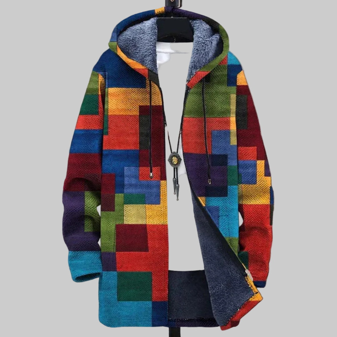 Cynthia | Artful Hooded Cardigan
