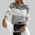 Dorothy | Leopard-Print Colour-Block Jumper