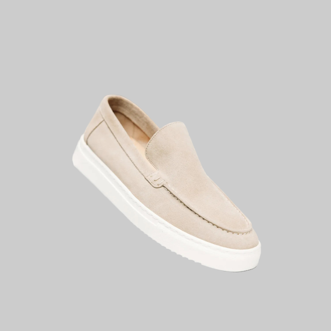SUEDE LOAFERS HARBOR - SAND