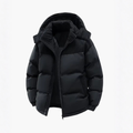 Mason Insulated Hooded Puffer Jacket – Stylish Winter Coat for Men Black