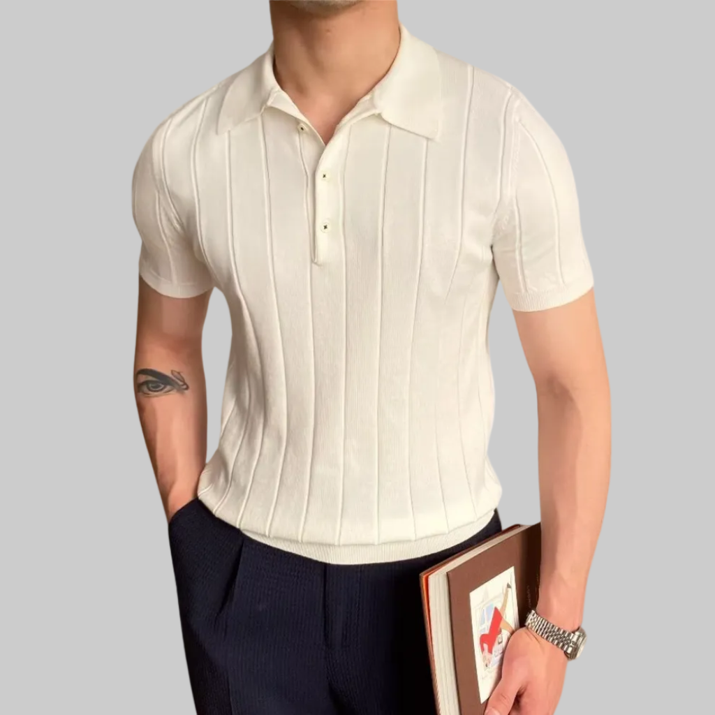 Cannes Ribbed Cotton Polo