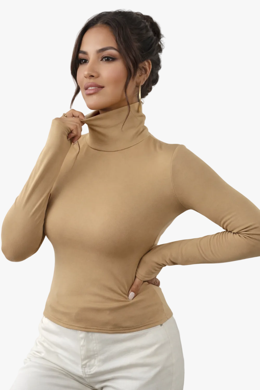 Women’s Knit Long Sleeve Top in Polyester