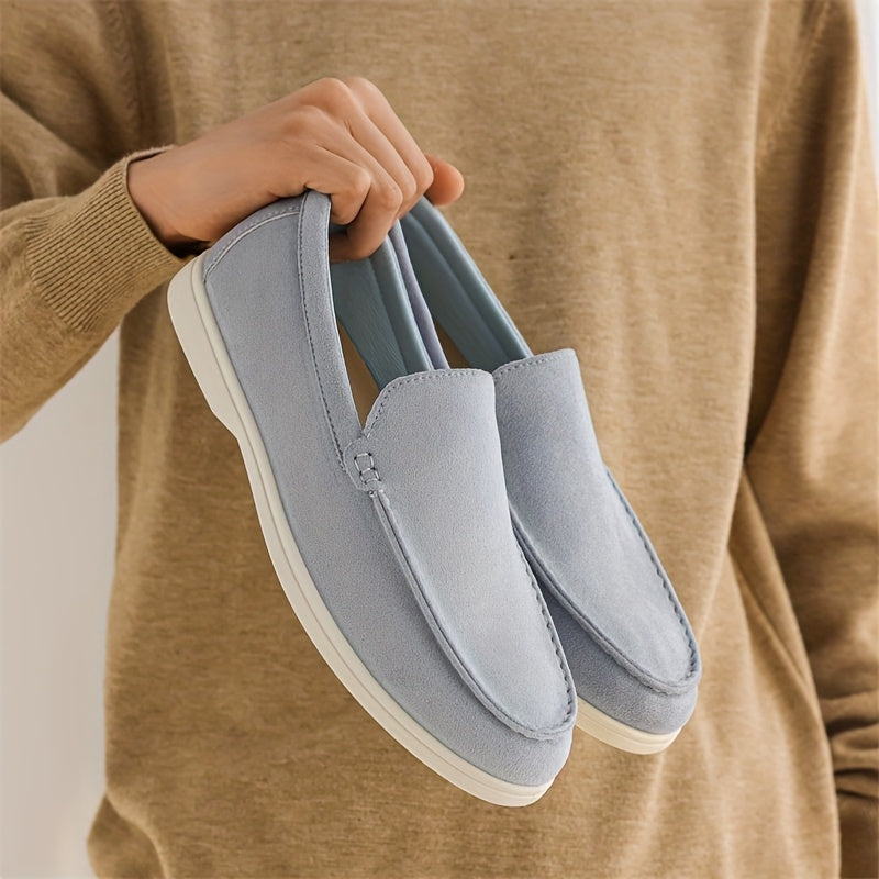 Nieuwe Zomer Heren Veelzijdige Instappers Loafers, Simpele Platte Canvas Schoenen voor Casual Gebruik.
