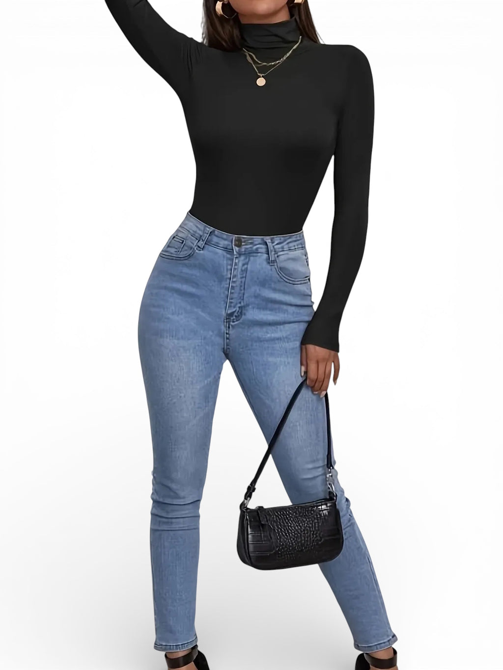 Women’s Knit Long Sleeve Top in Polyester