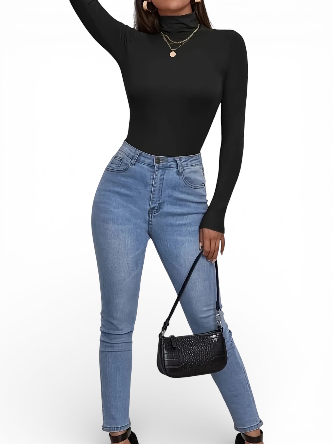 Women’s Knit Long Sleeve Top in Polyester