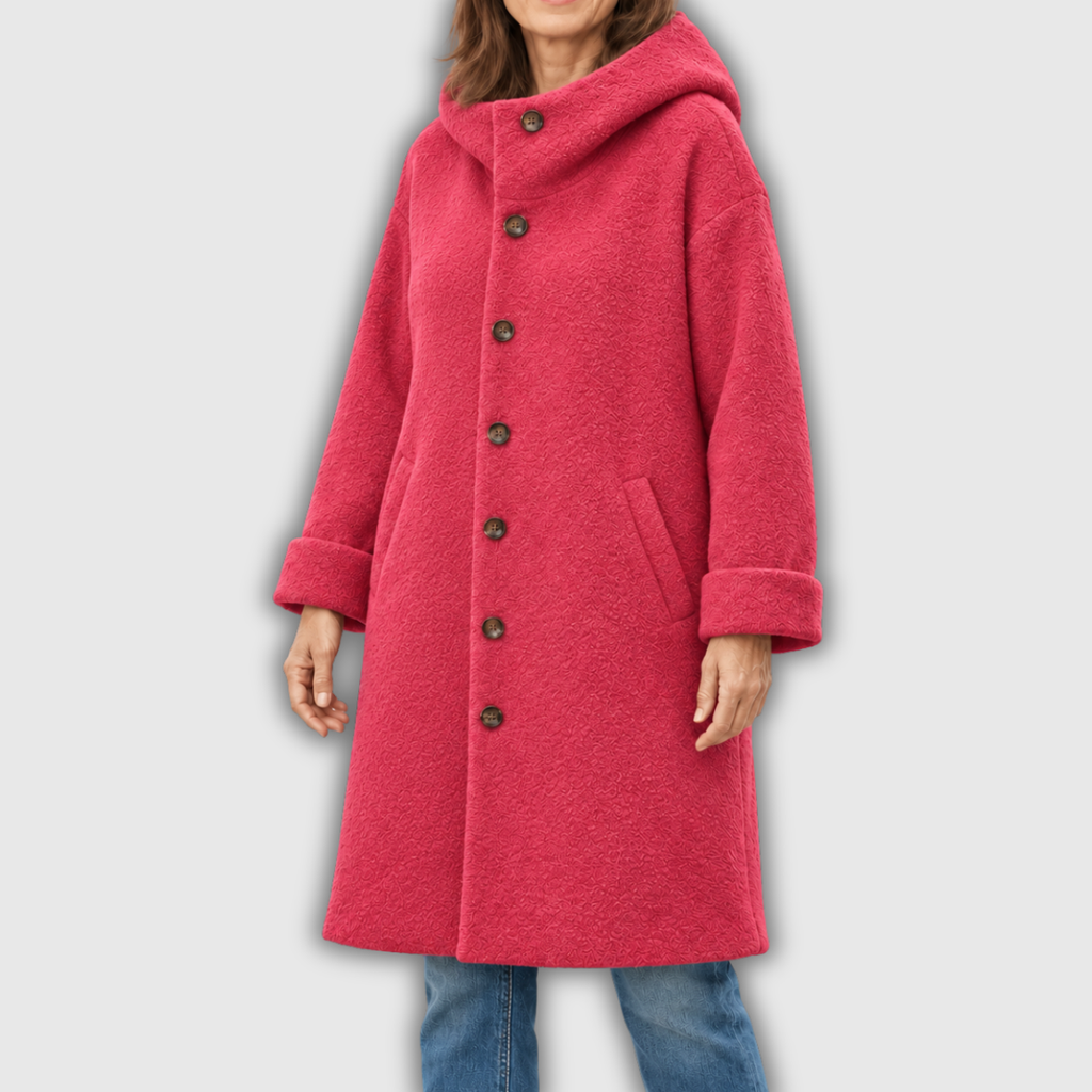 Maude | Hooded Longline Wool-Blend Coat