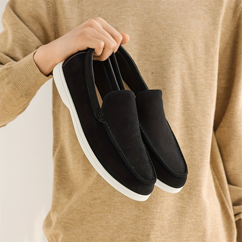 Nieuwe Zomer Heren Veelzijdige Instappers Loafers, Simpele Platte Canvas Schoenen voor Casual Gebruik.