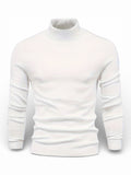 Mock Neck Sweater Premium Cotton Slim Fit Men