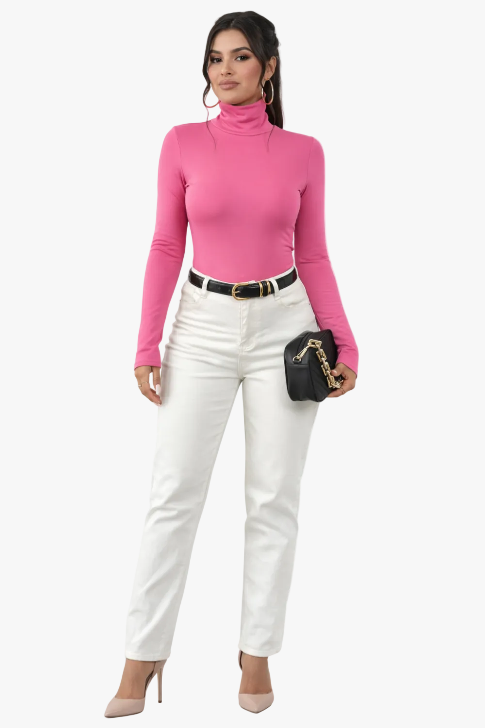 Women’s Knit Long Sleeve Top in Polyester