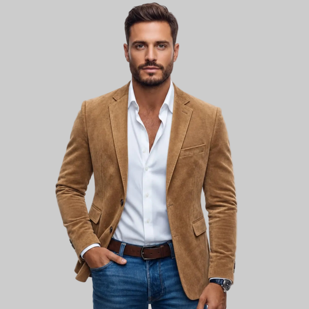 Men’s Tailored Blazer with Notched Lapels