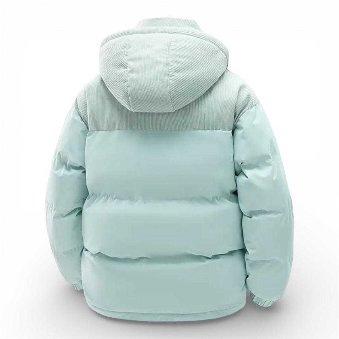 Men’s Hooded Puffer Jacket with Insulated Padding and Classic Fit