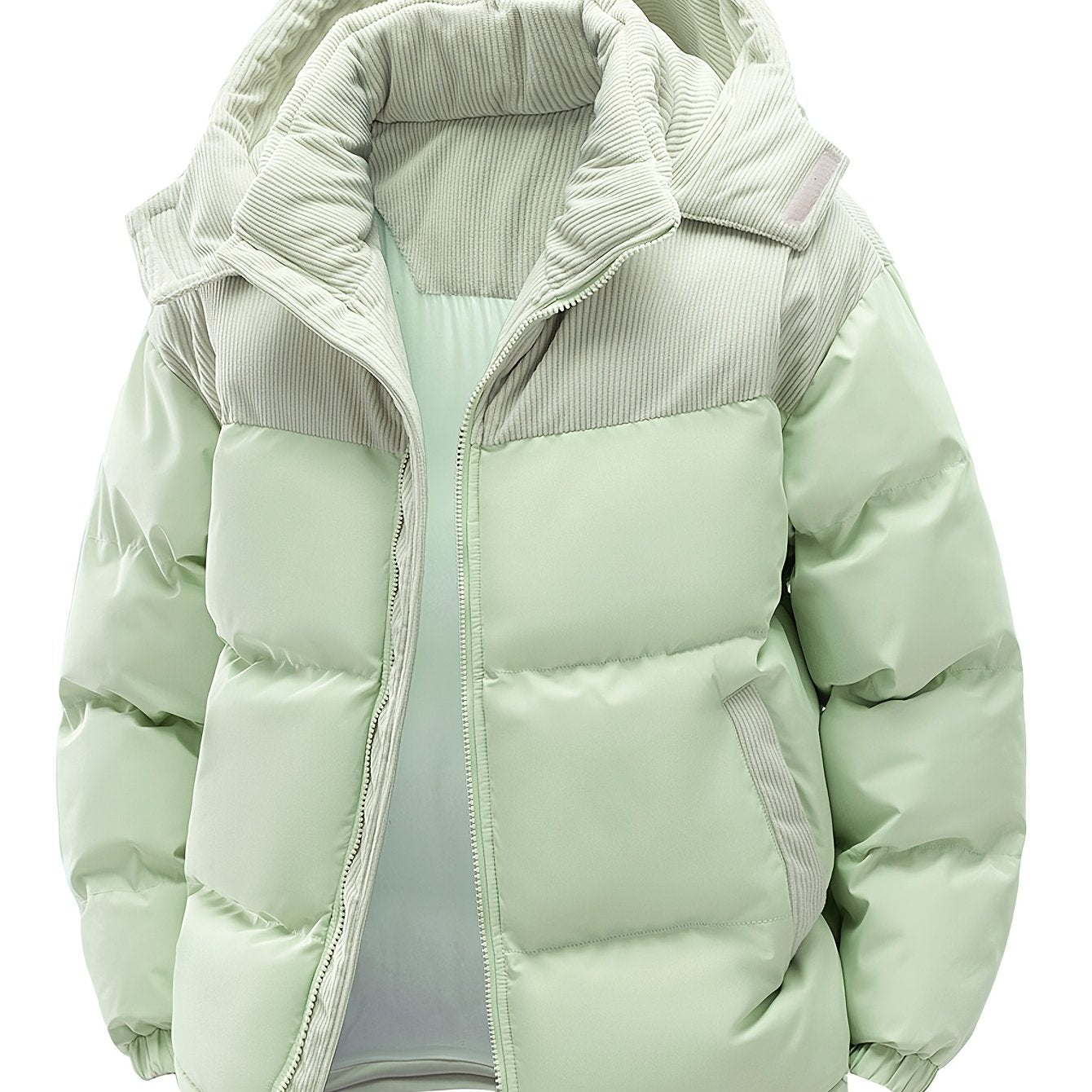 2025 Nieuw Product Heren Winter Warme Jas, Color-Block Dikke Warme Casual Hooded Jas, Camping Kerst Nieuwe Aanwinst