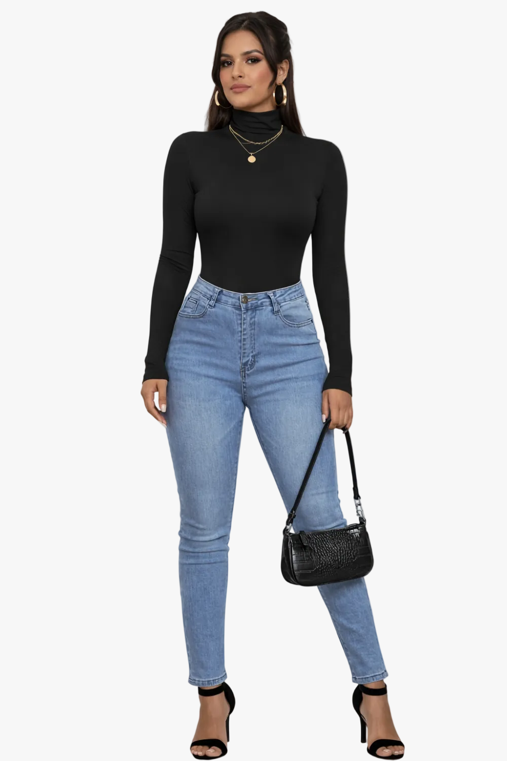 Women’s Knit Long Sleeve Top in Polyester