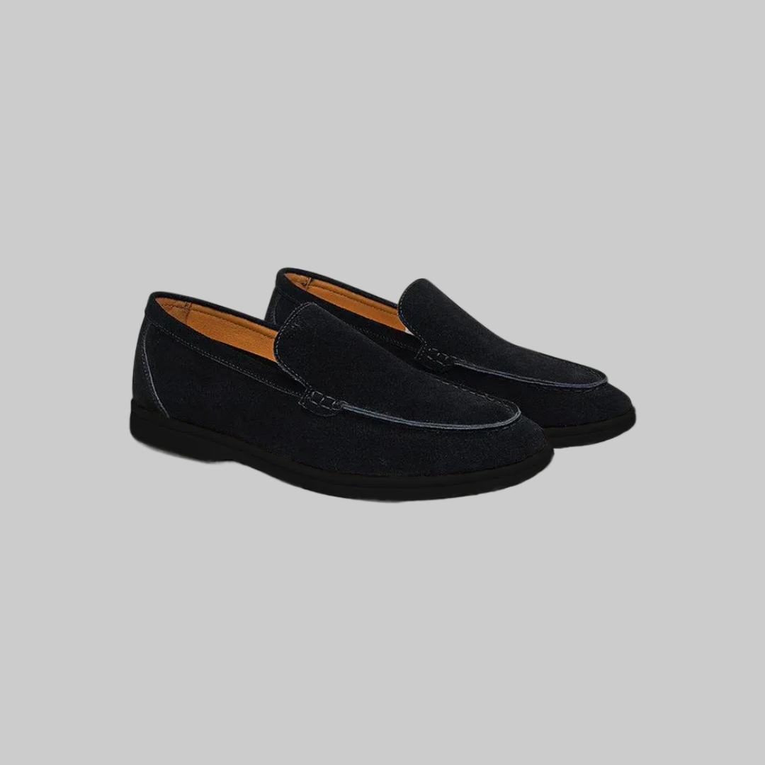 Premium Suede Loafers - Black Soles