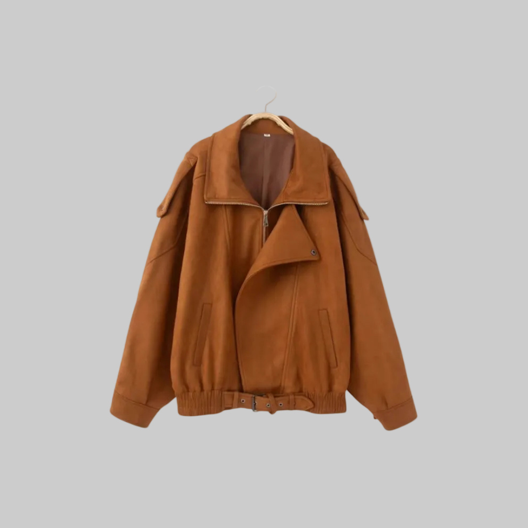 Vintage Suede Drape Jacket