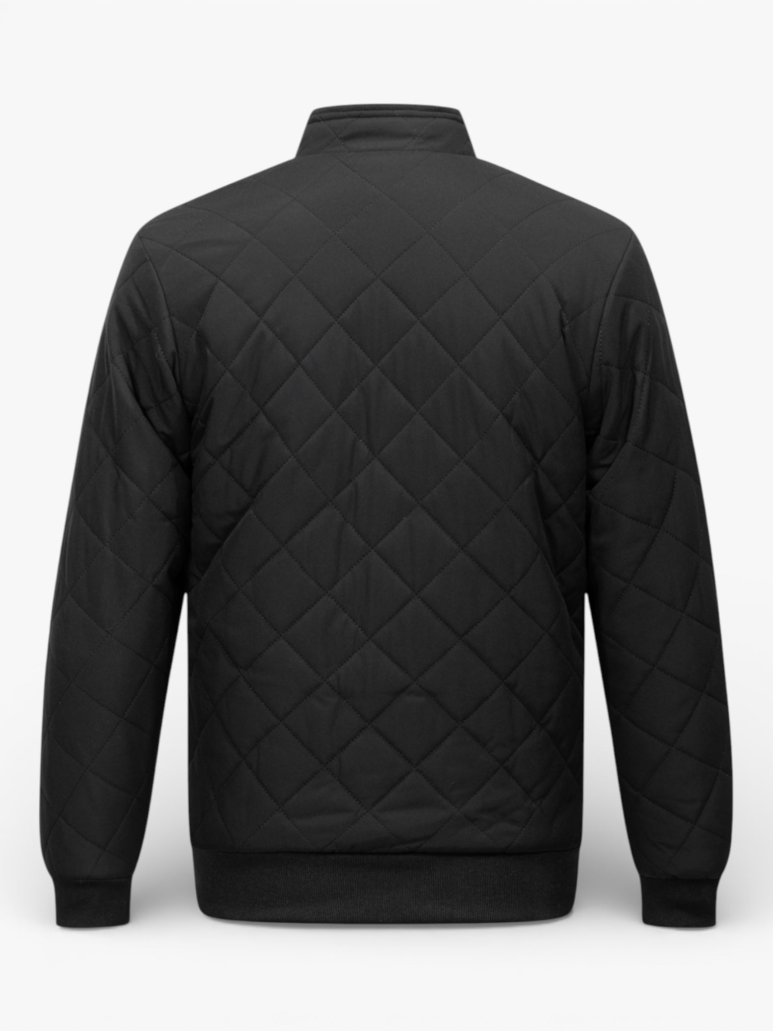 Men’s Quilted Polyester Vest with Fleece Lining for Warmth