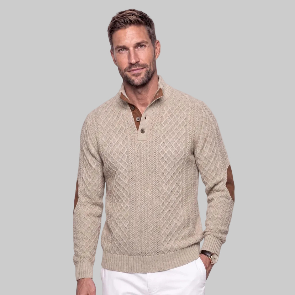 Classic sweater with a high collar