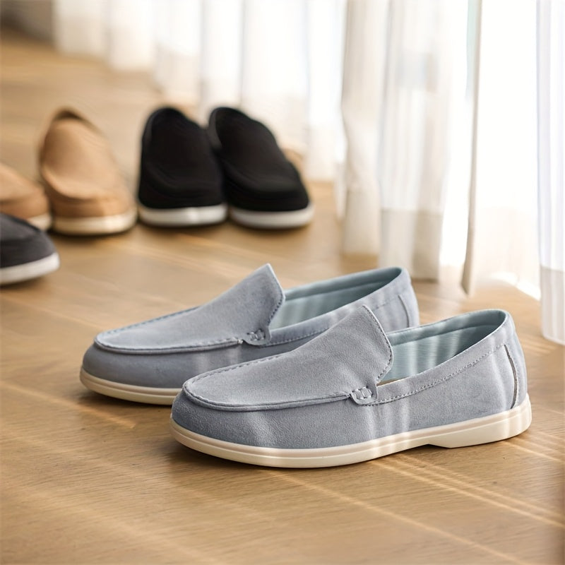 Nieuwe Zomer Heren Veelzijdige Instappers Loafers, Simpele Platte Canvas Schoenen voor Casual Gebruik.