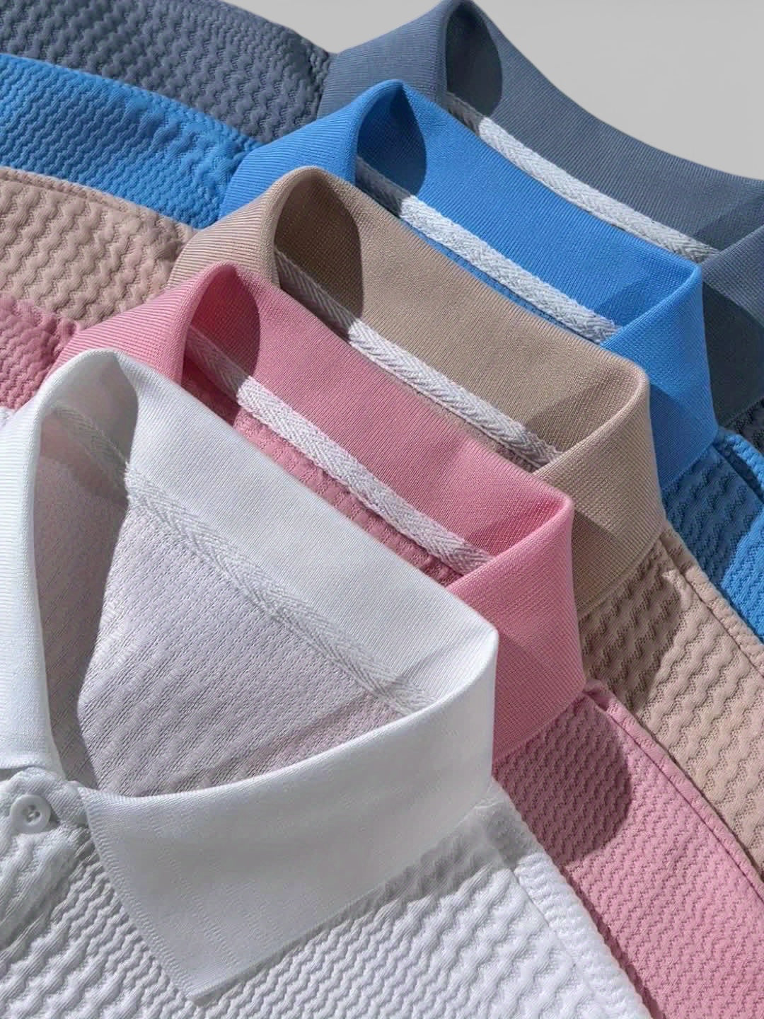 Knit Long Sleeve Polo Shirt in Polyester