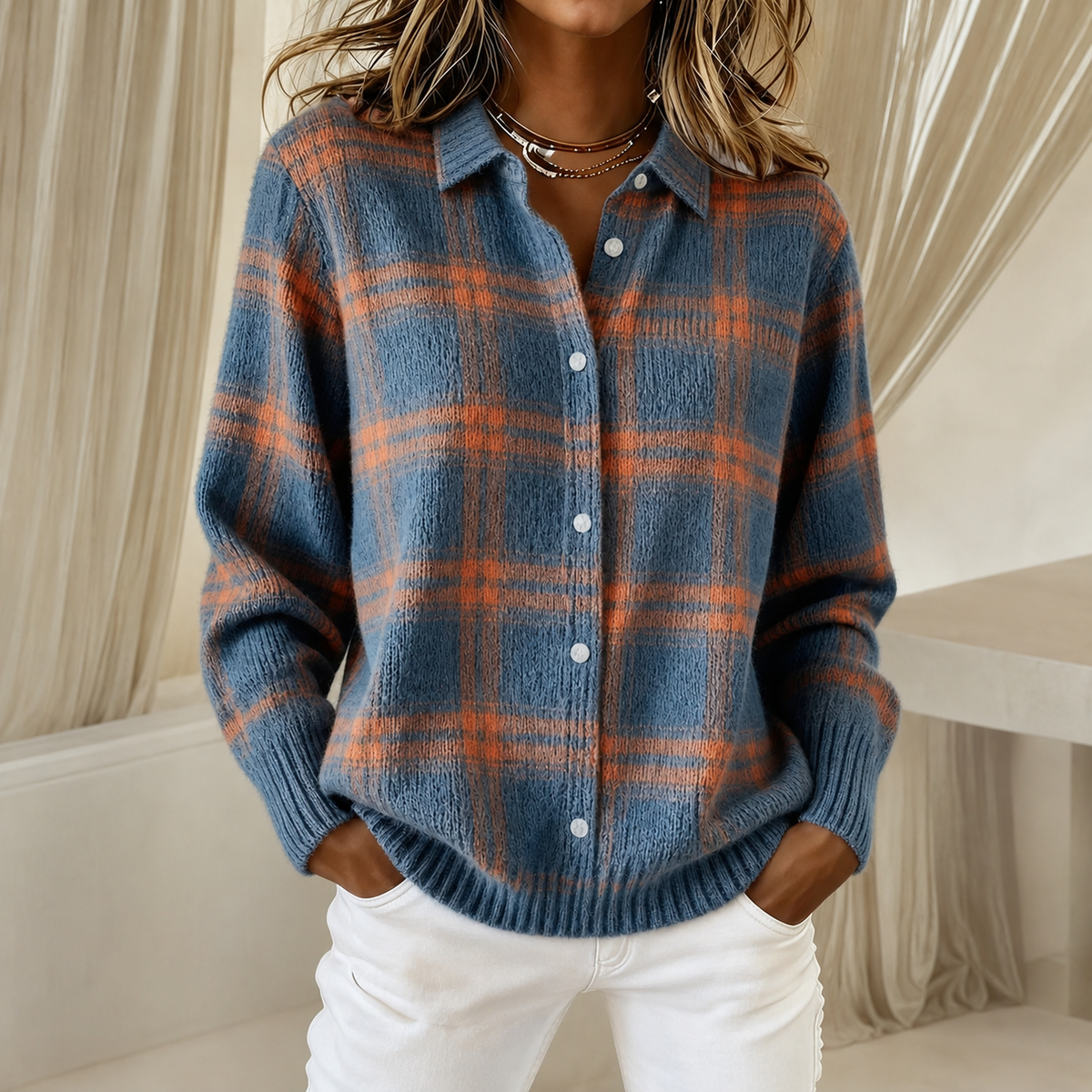 Florence | Checked Cardigan