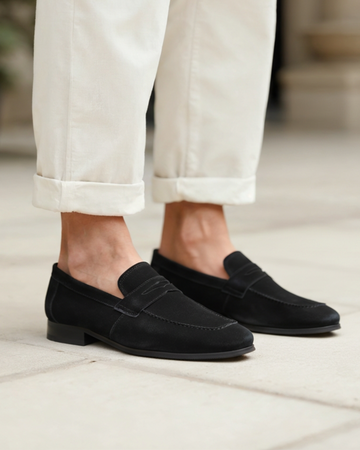 Suede Penny Loafers