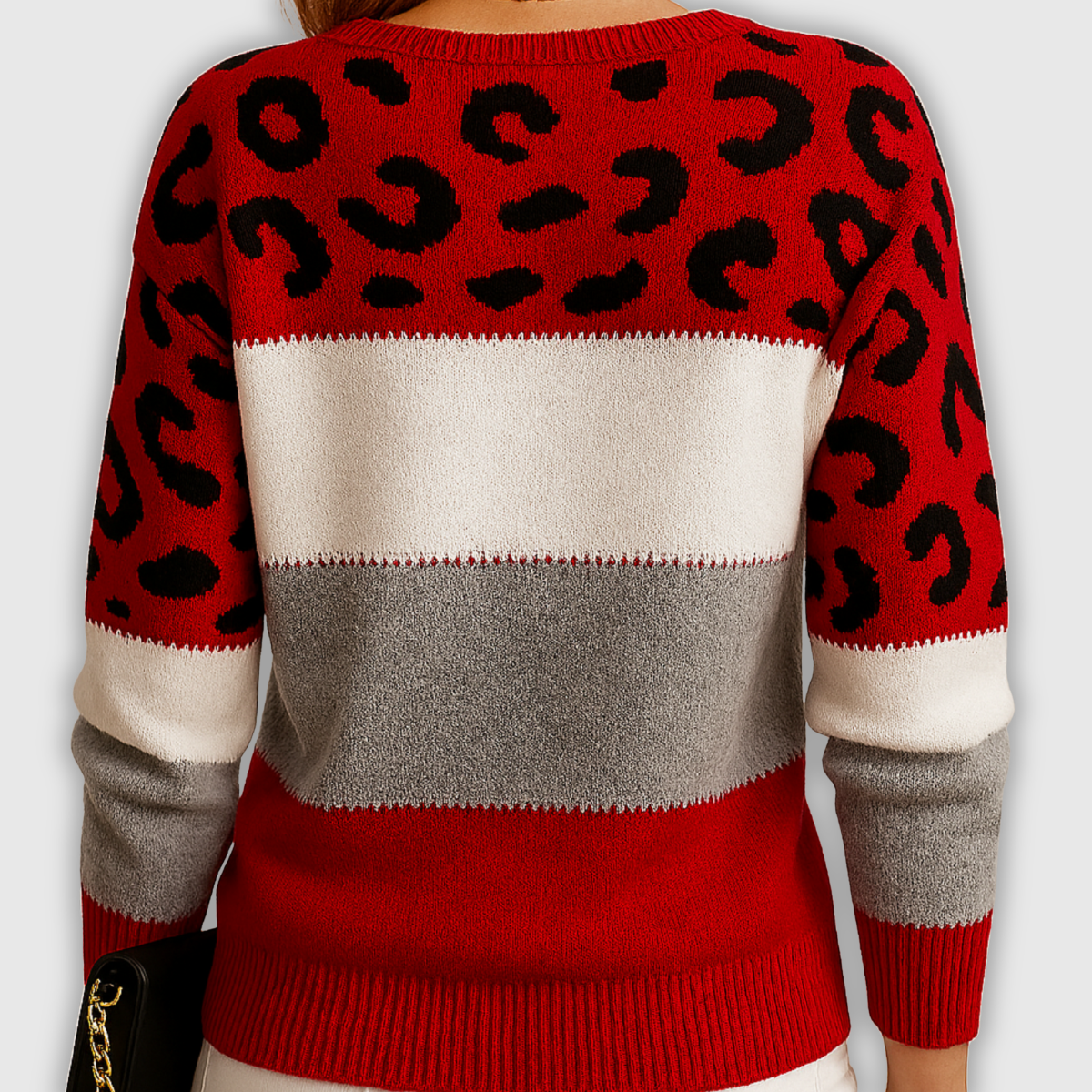 Dorothy | Leopard-Print Colour-Block Jumper