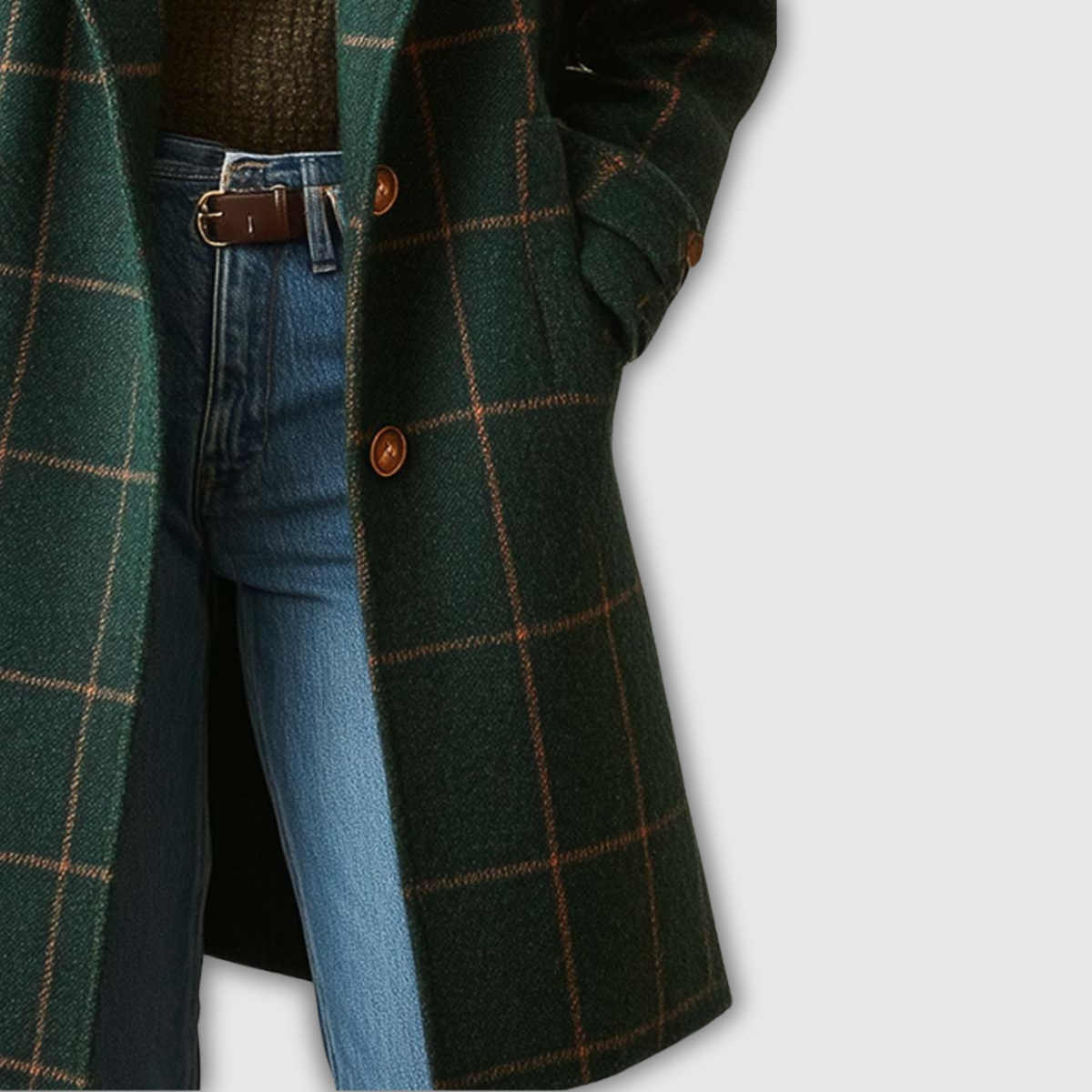Harriet | Checked Wool-Blend Coat