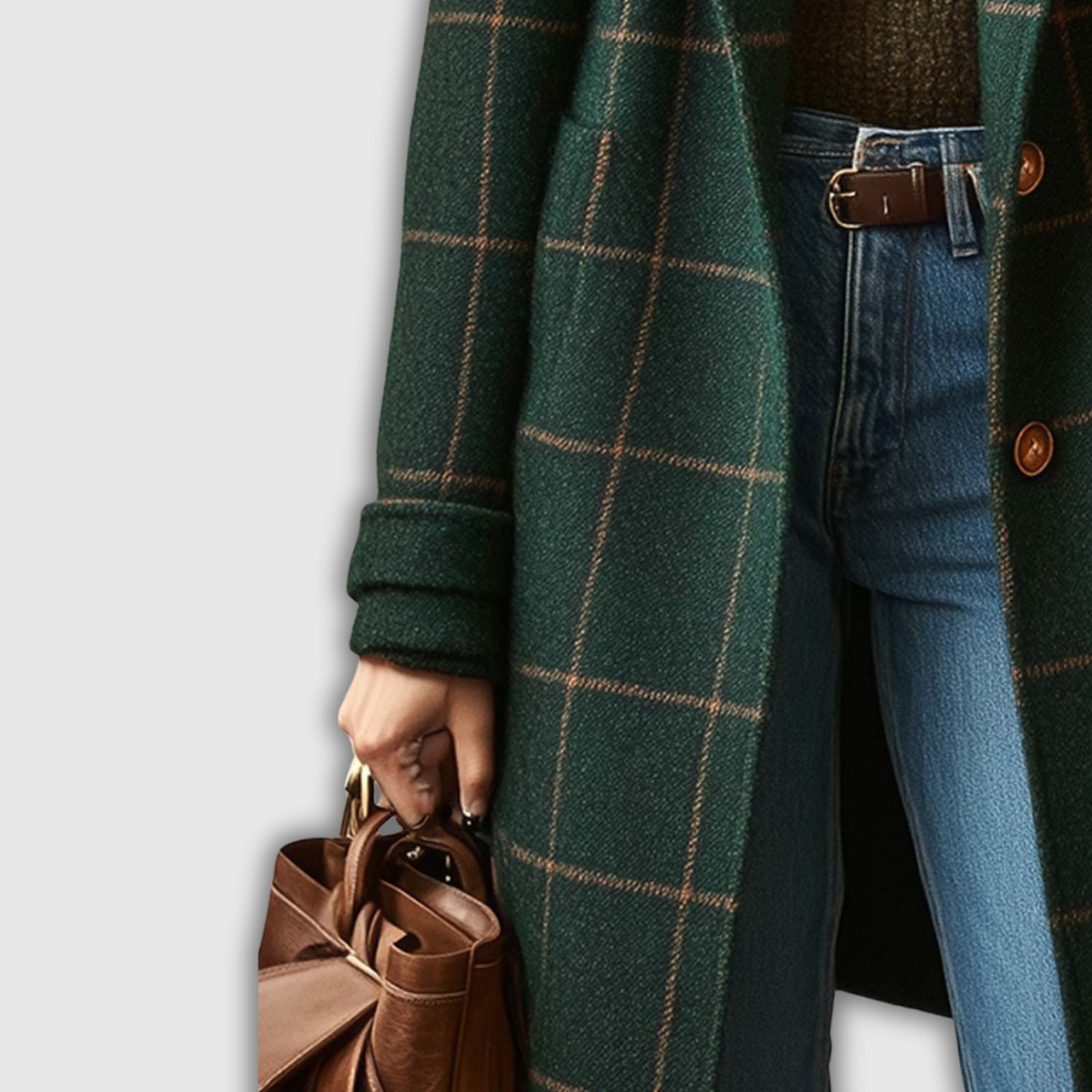 Harriet | Checked Wool-Blend Coat
