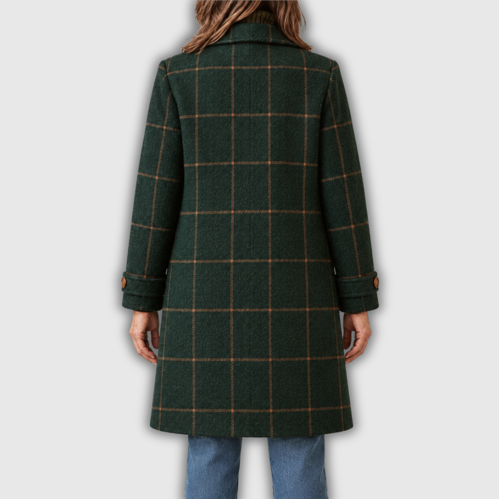 Harriet | Checked Wool-Blend Coat
