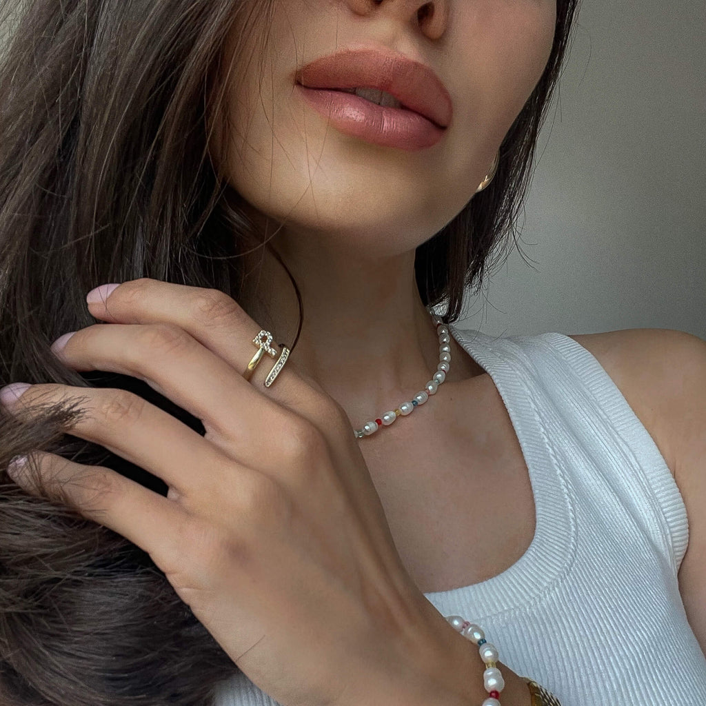 Ellington - Pave Initial Ring