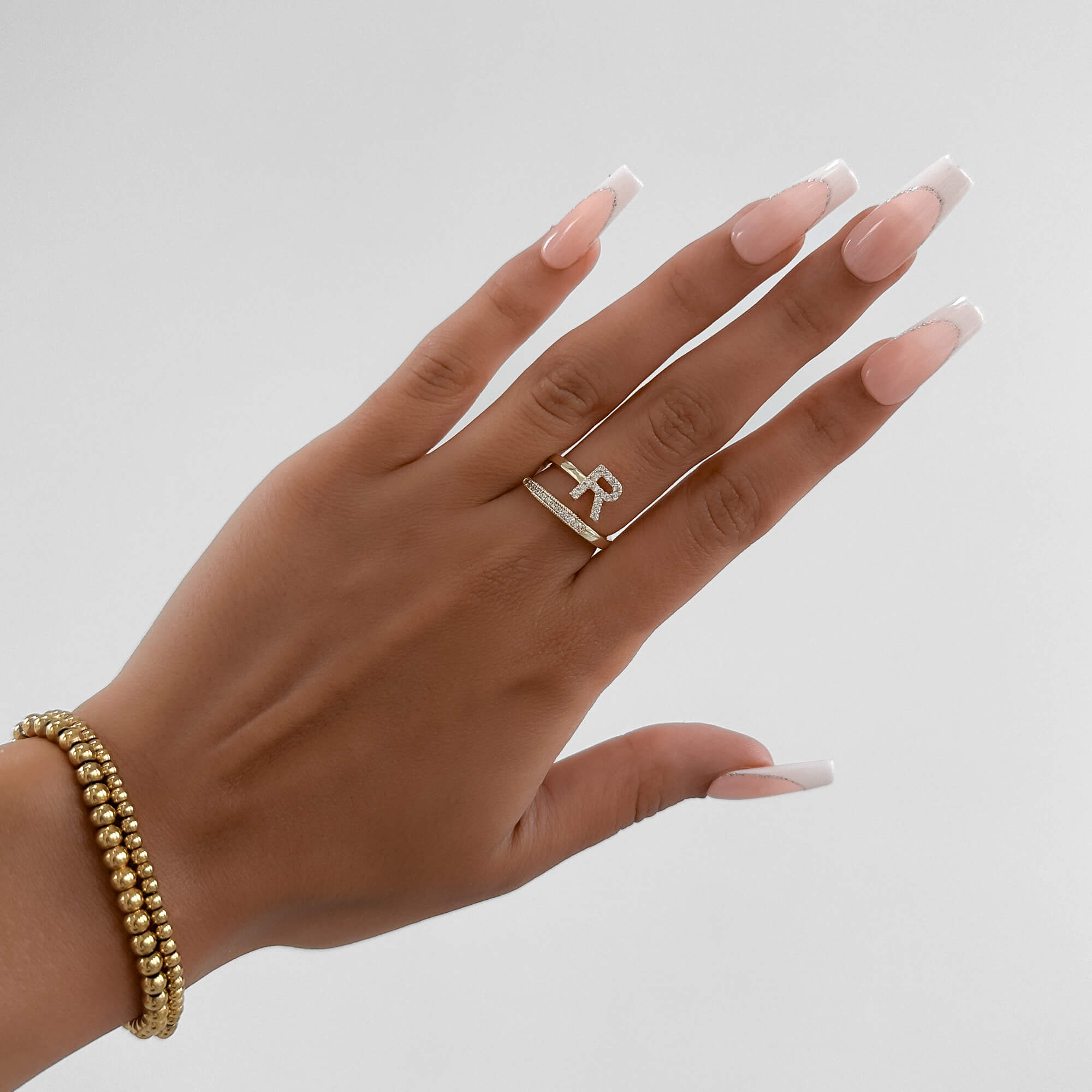 Ellington - Pave Initial Ring
