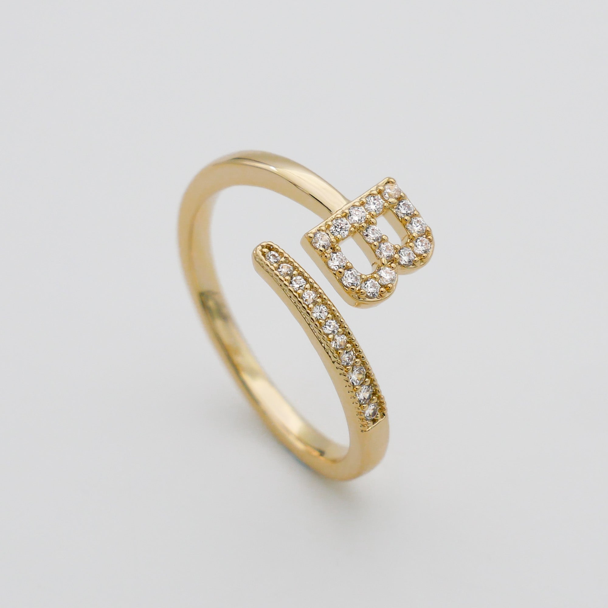 Ellington - Pave Initial Ring
