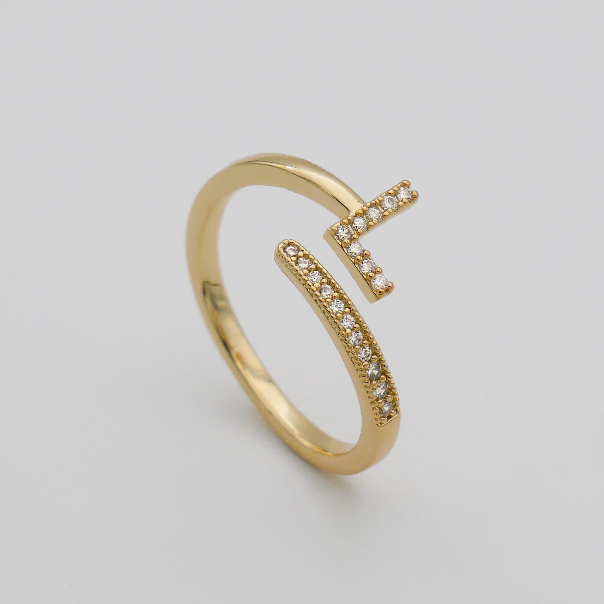Ellington - Pave Initial Ring