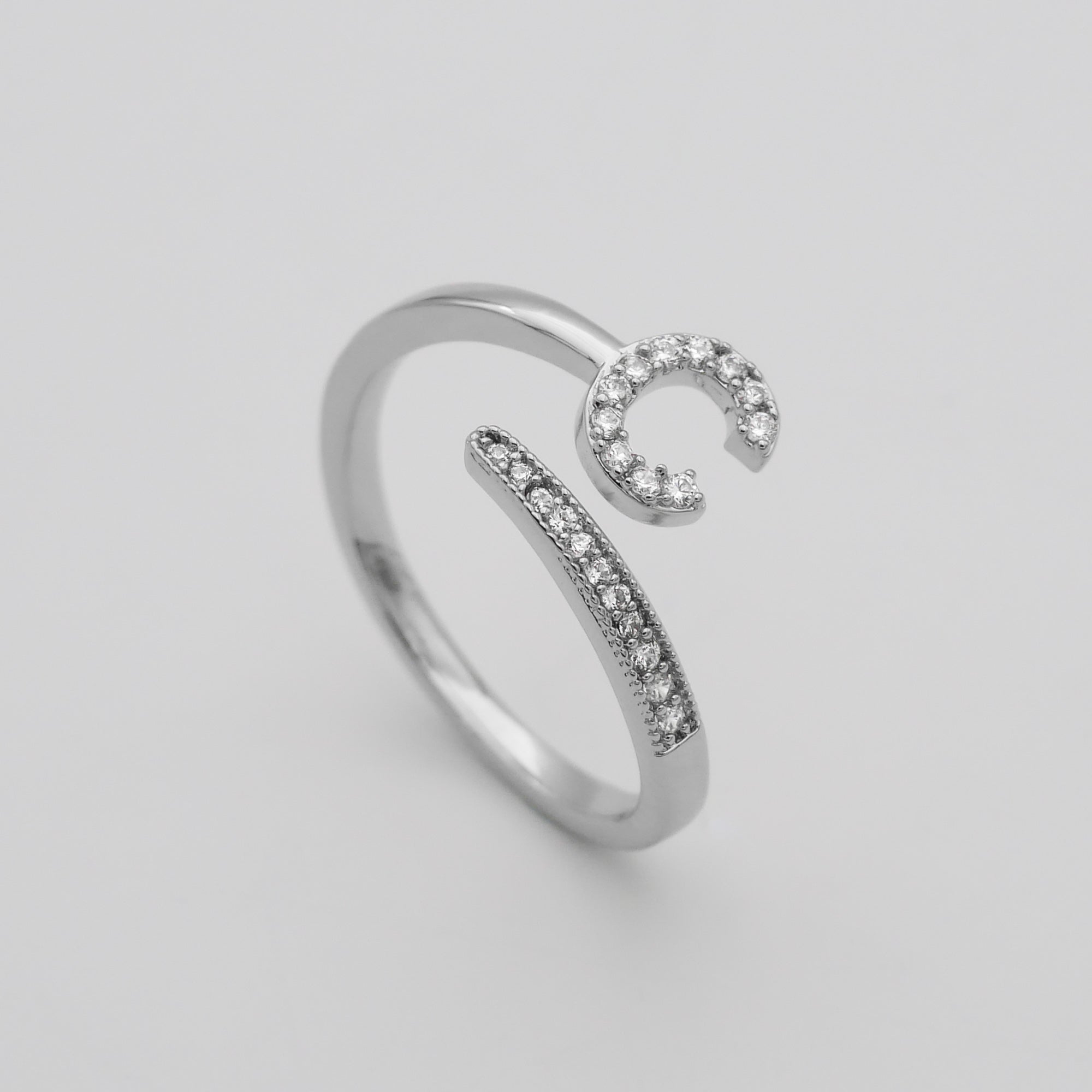 Ellington - Pave Initial Ring