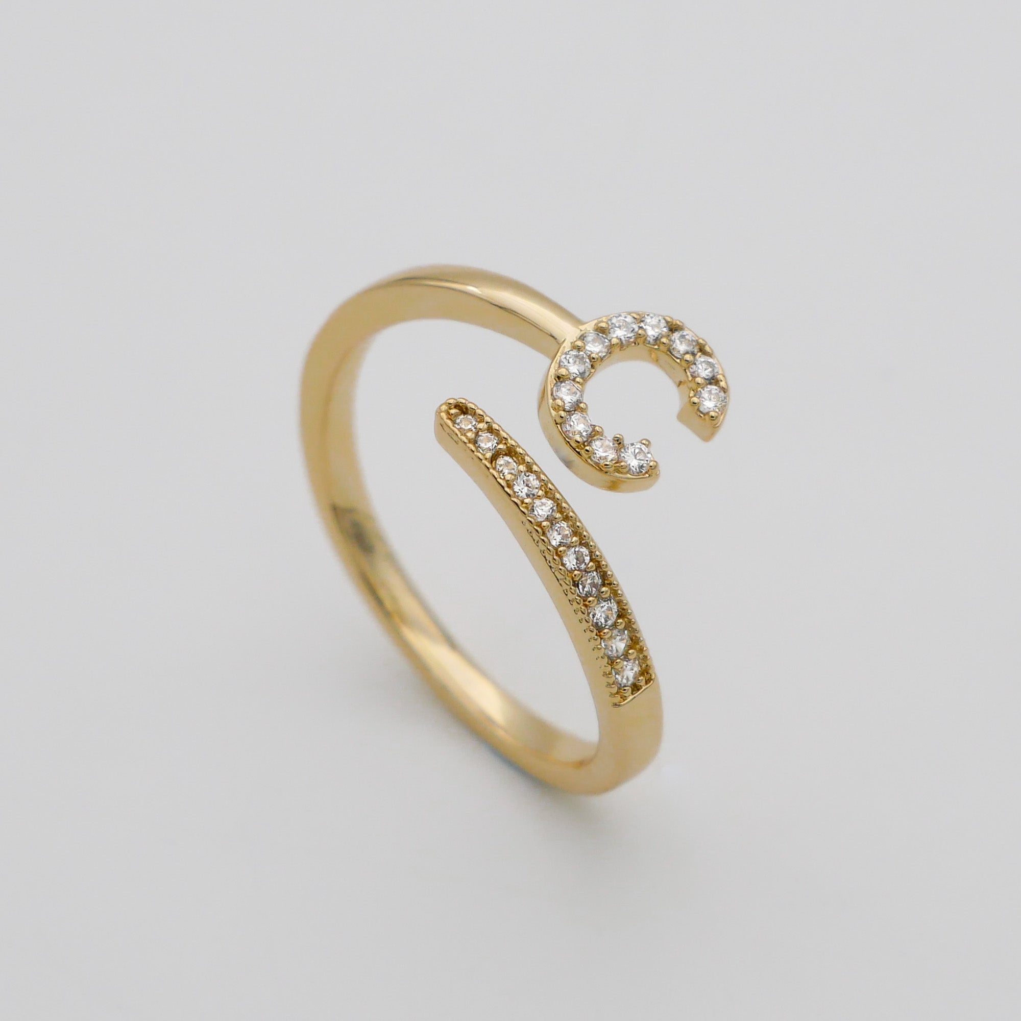 Ellington - Pave Initial Ring