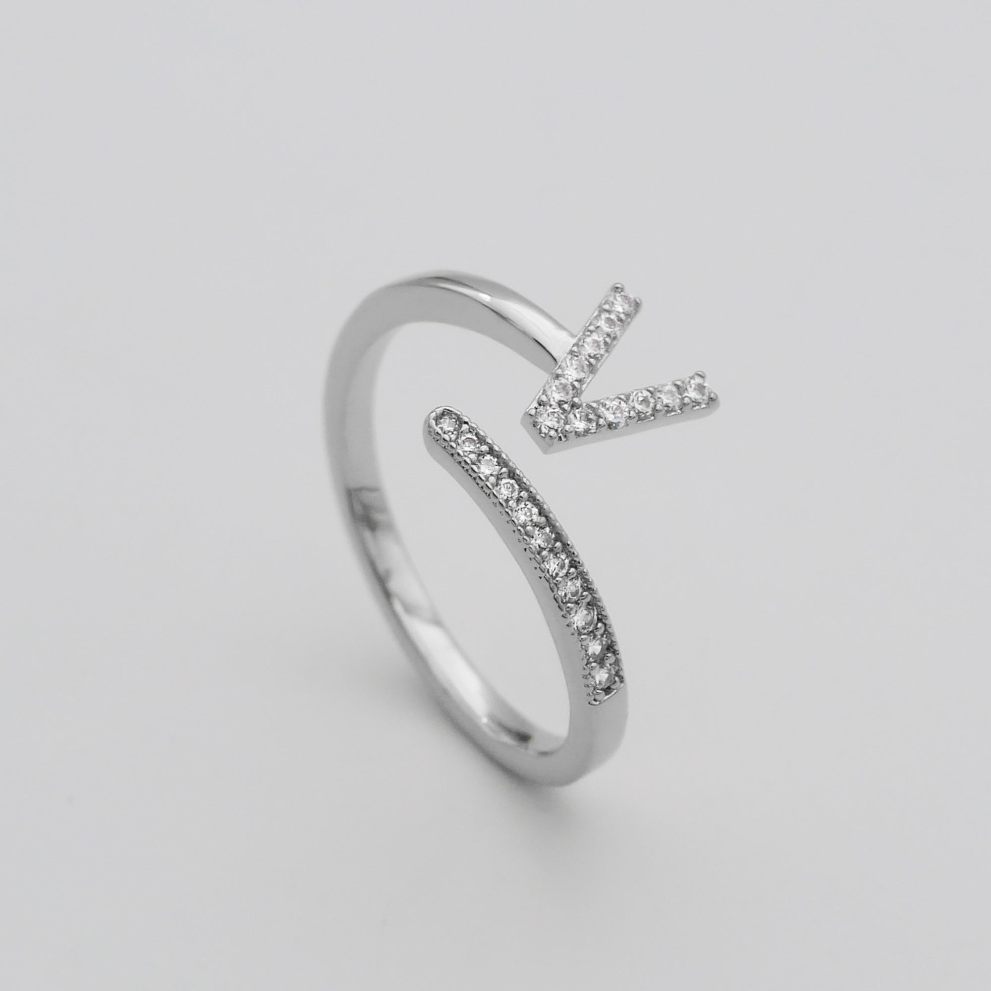 Ellington - Pave Initial Ring