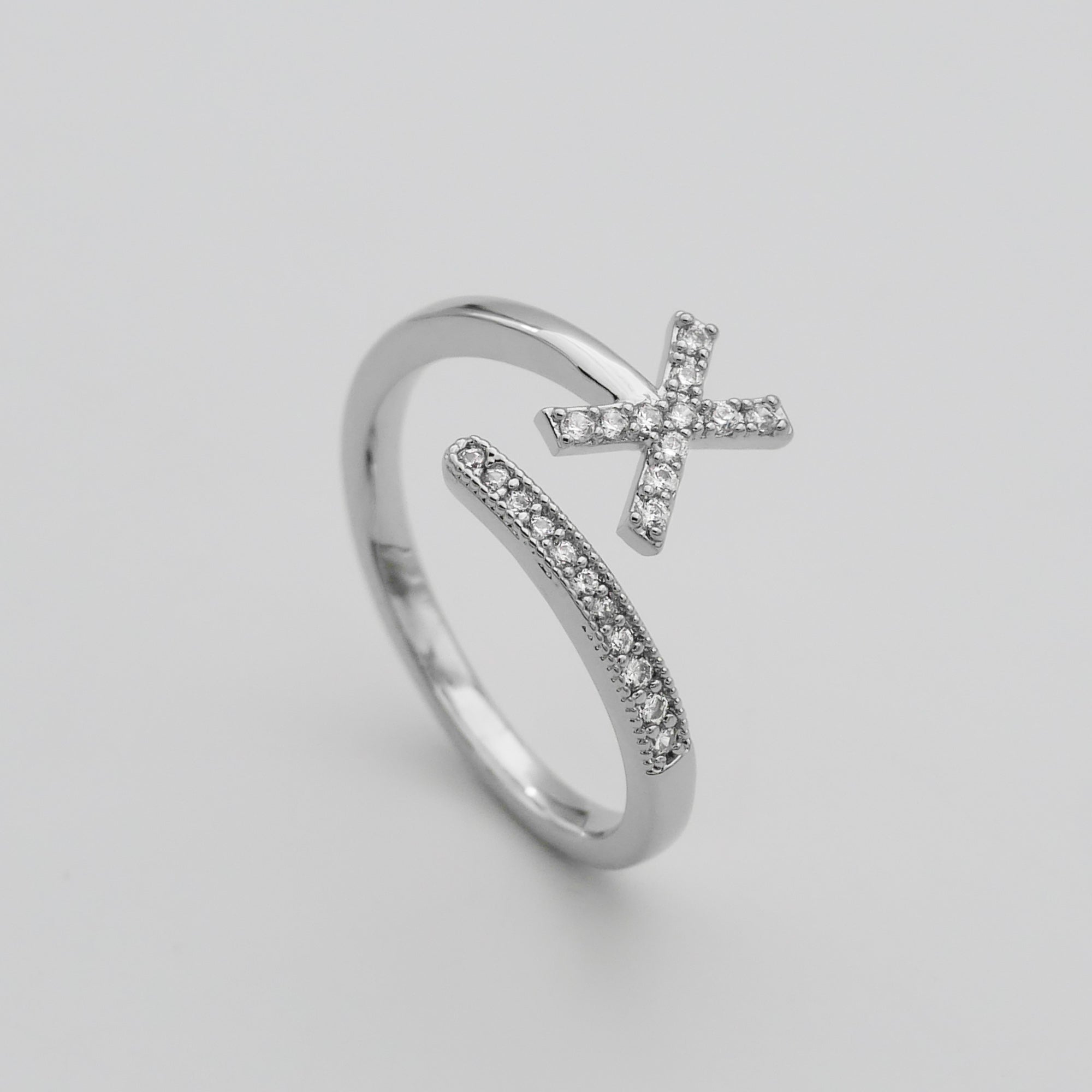 Ellington - Pave Initial Ring