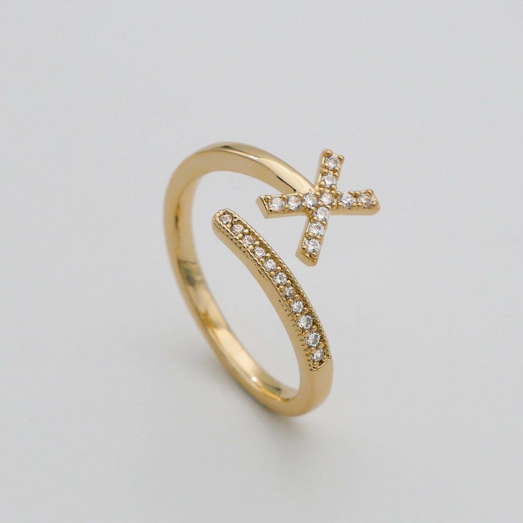 Ellington - Pave Initial Ring
