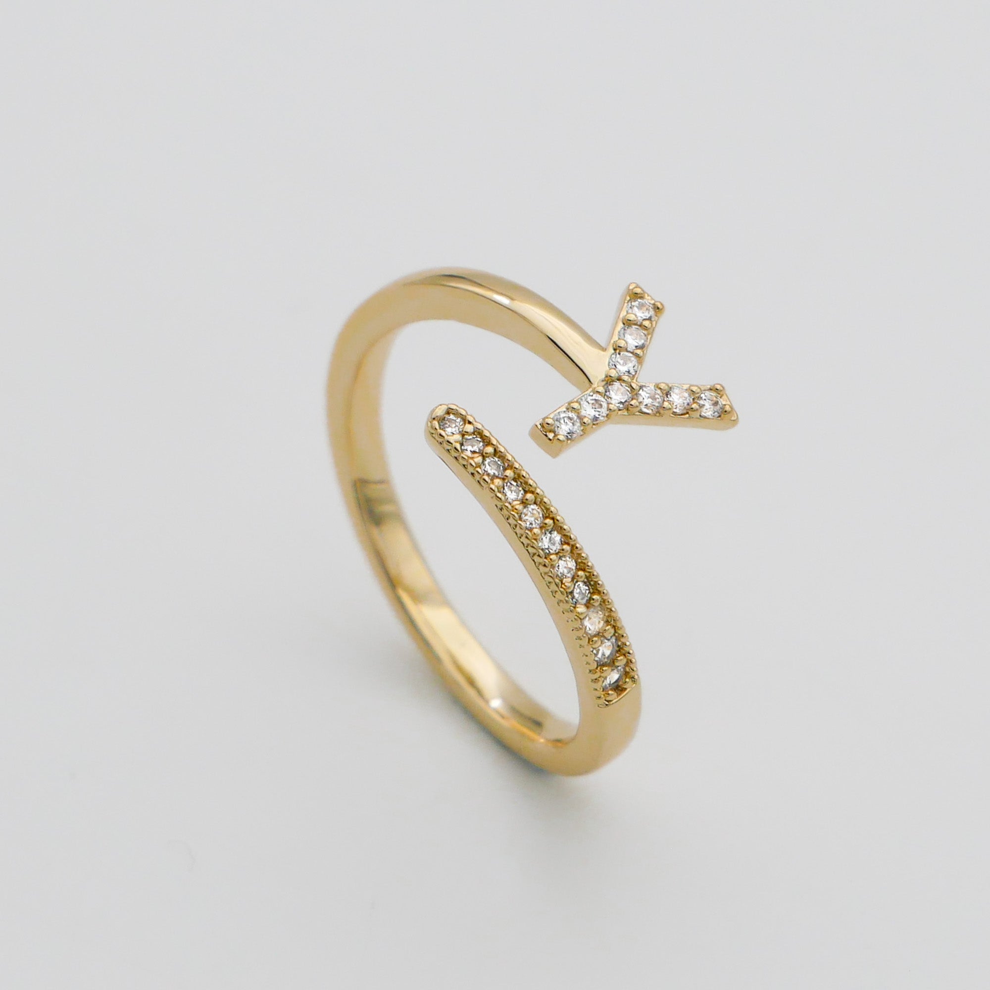Ellington - Pave Initial Ring