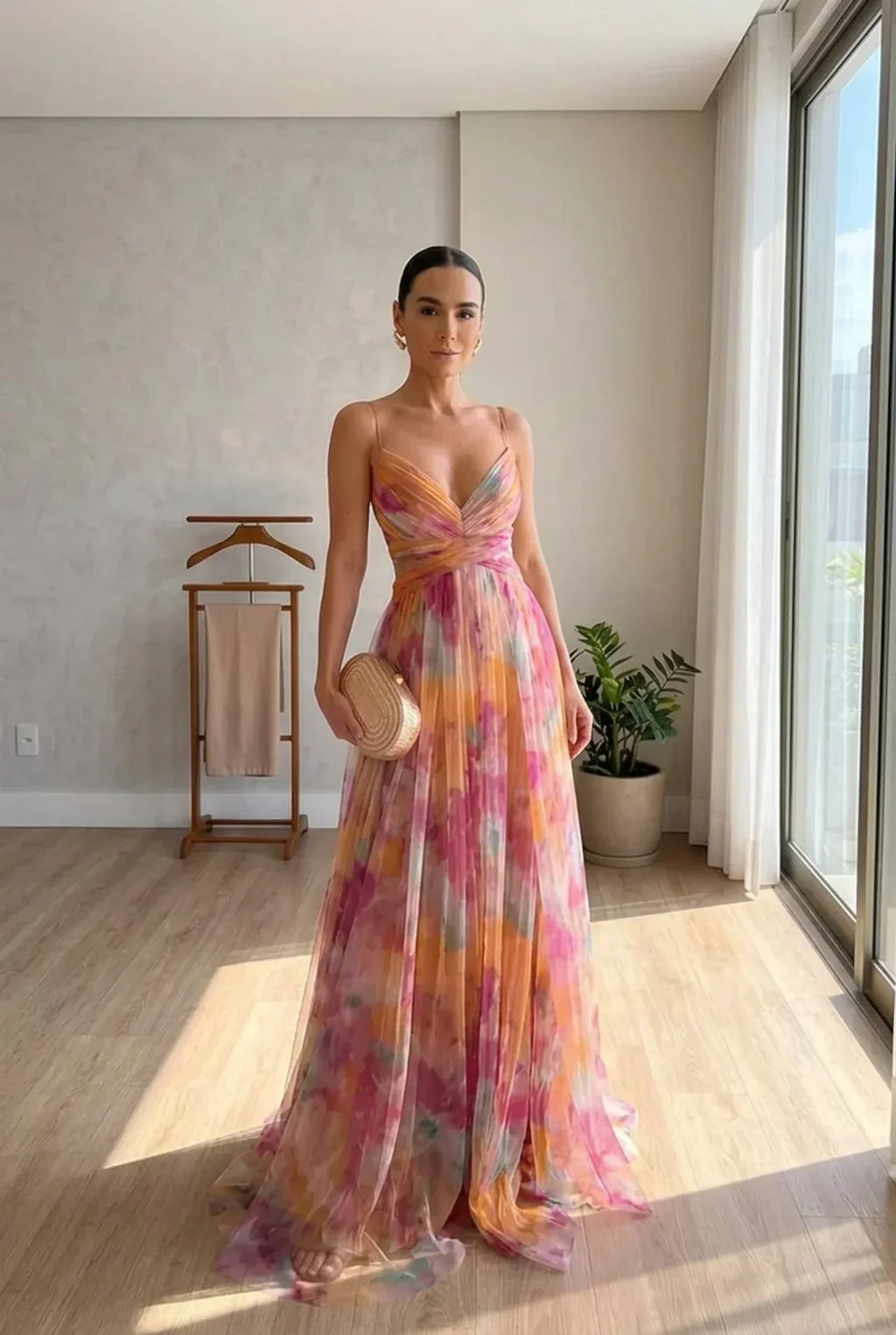 Bella - Elegant Floral Maxi Dress