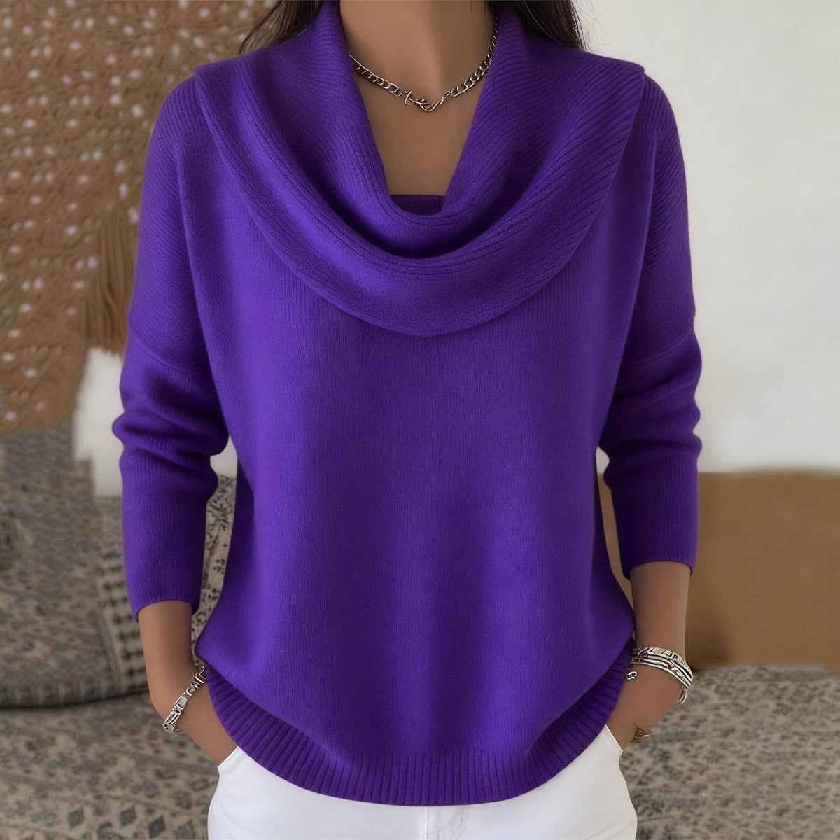 Vivienne | Cowl Neck Knit Jumper