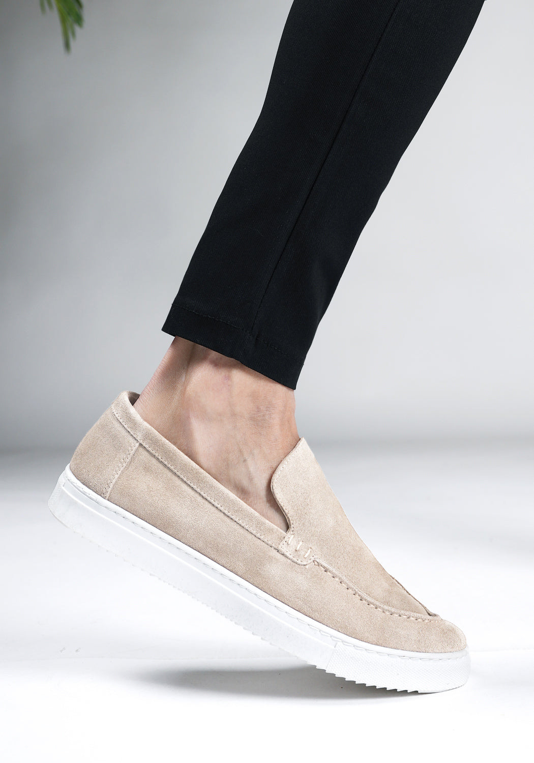 SUEDE LOAFERS HARBOR - SAND