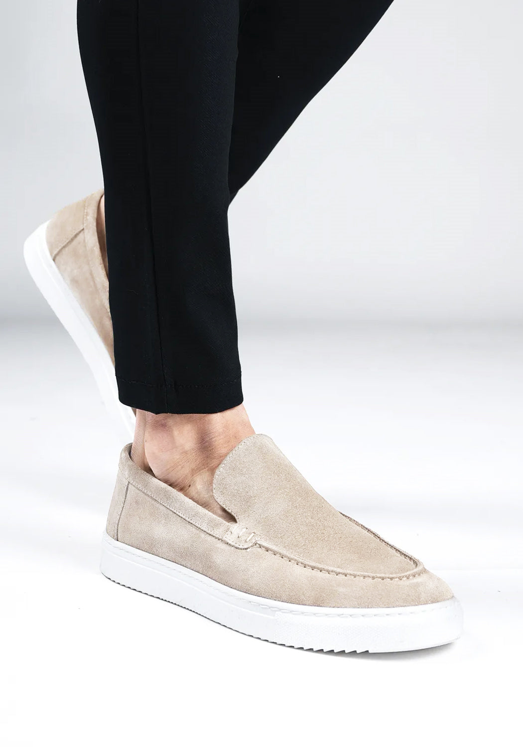 SUEDE LOAFERS HARBOR - SAND