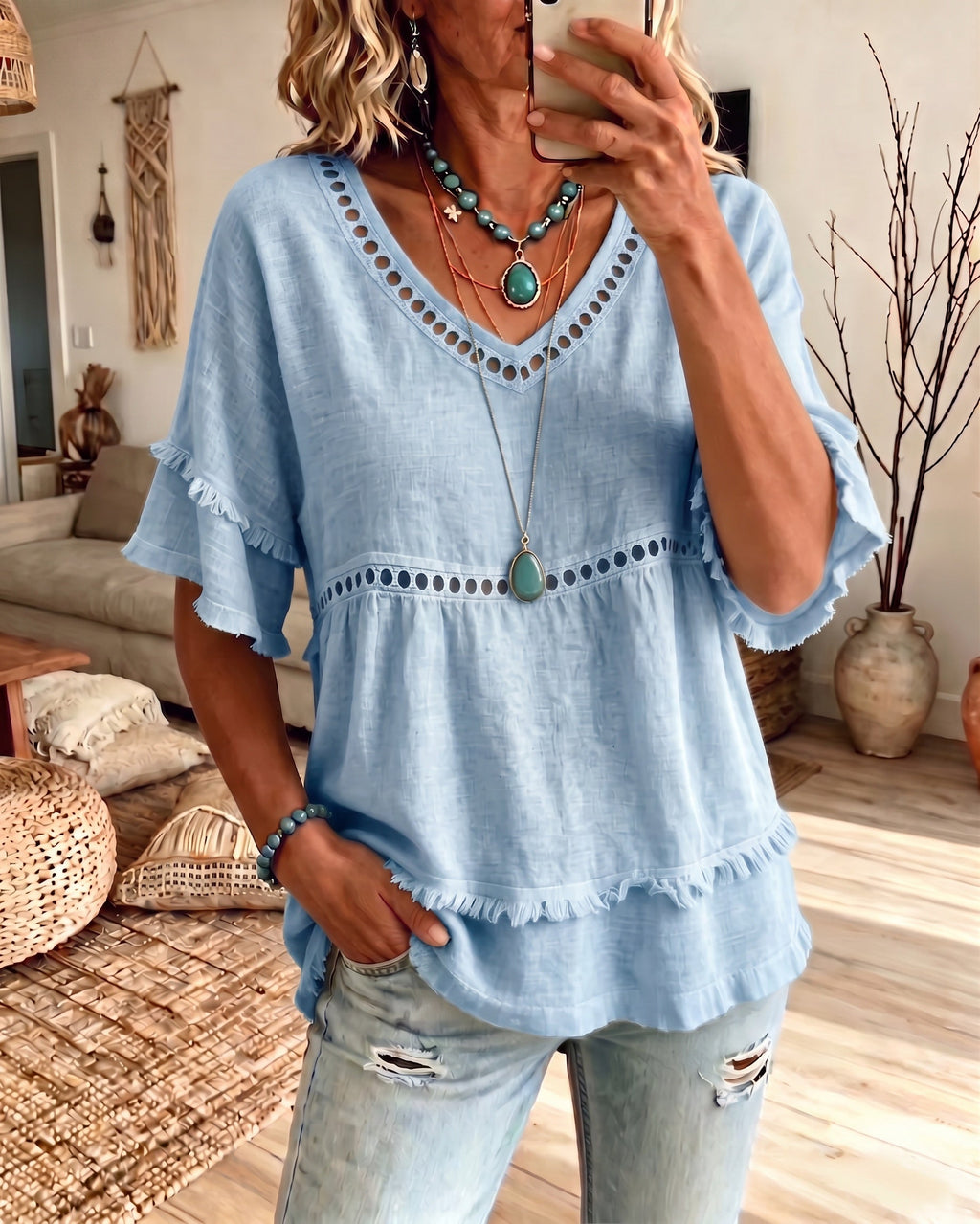 Sienna™ Boho Frill Blouse