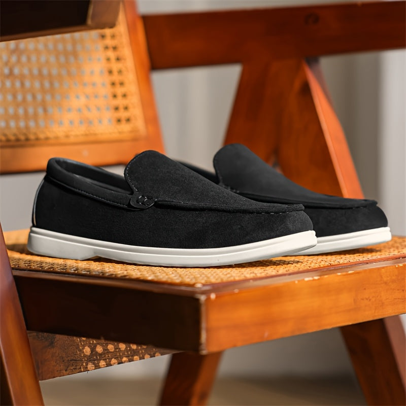 Nieuwe Zomer Heren Veelzijdige Instappers Loafers, Simpele Platte Canvas Schoenen voor Casual Gebruik.