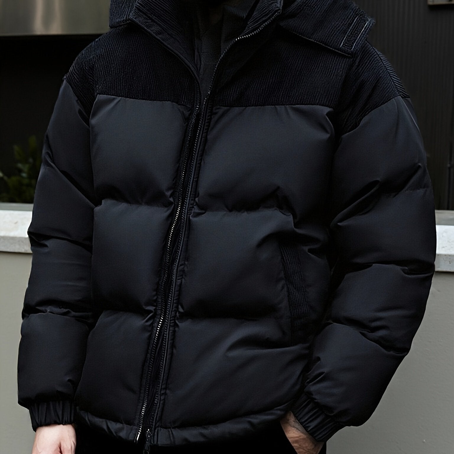 2025 Nieuw Product Heren Winter Warme Jas, Color-Block Dikke Warme Casual Hooded Jas, Camping Kerst Nieuwe Aanwinst