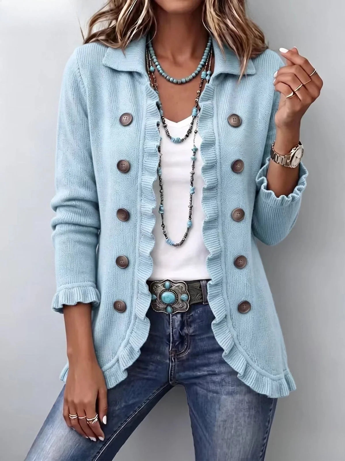 Ascension | Embroidered Jacket with Ruffles