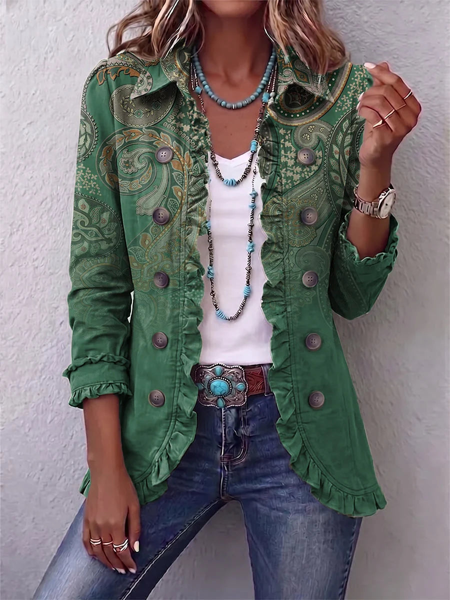 Ascension | Embroidered Jacket with Ruffles